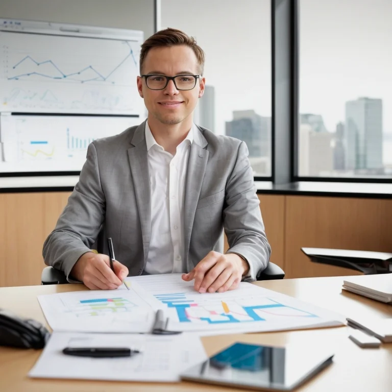 ビジネスオフィスにて連絡を取る手